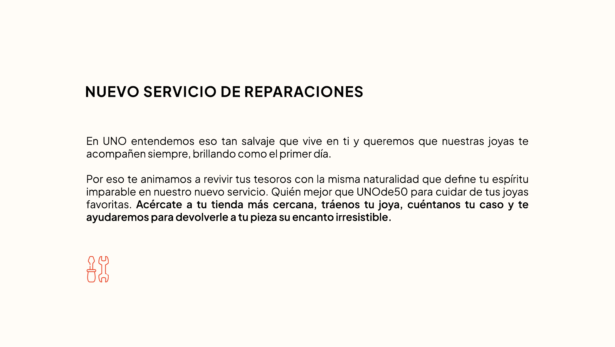 nuevo servicio de reparaciones