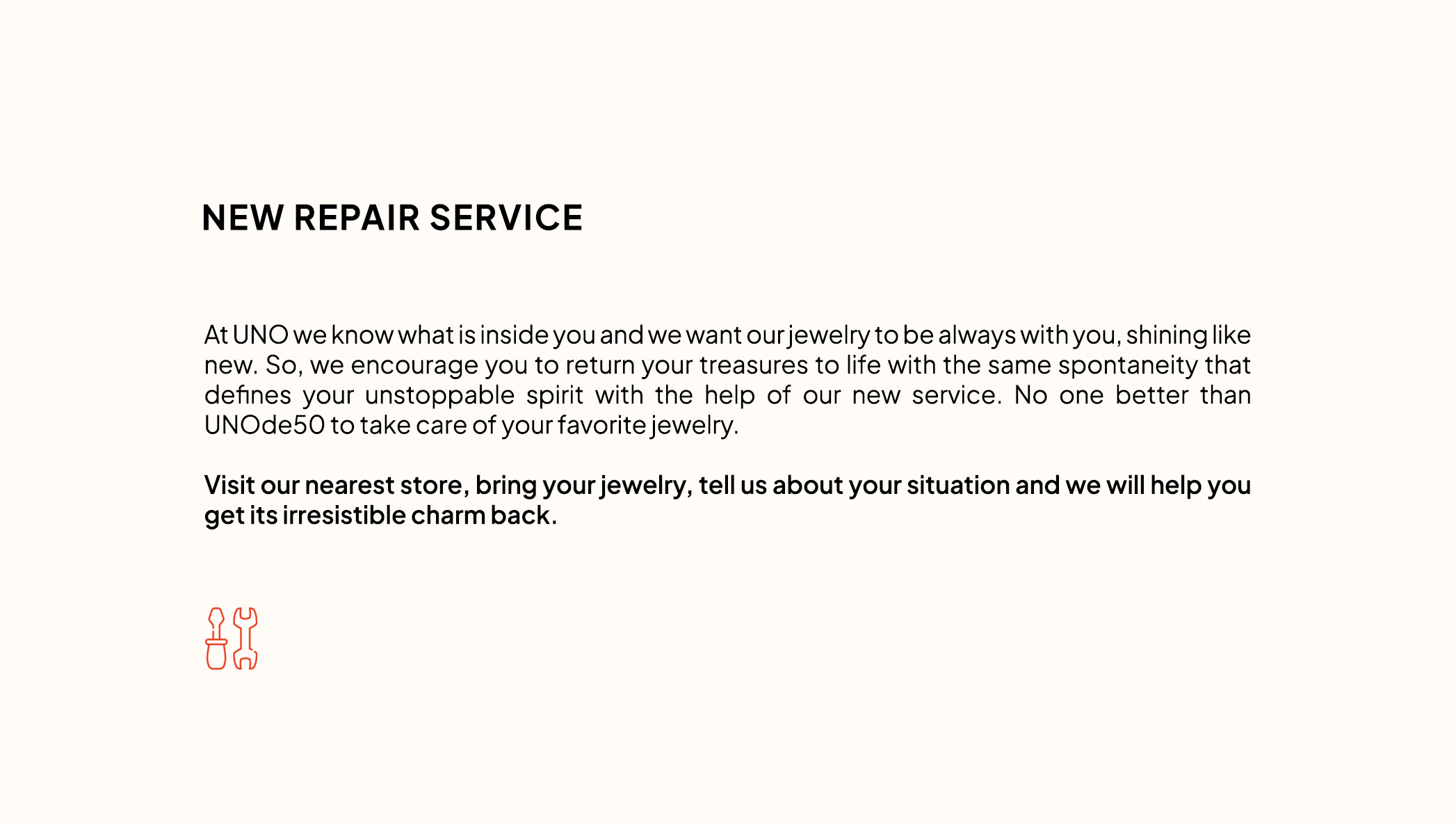 nuevo servicio de reparaciones