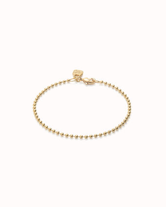 18K gold-plated beads bracelet