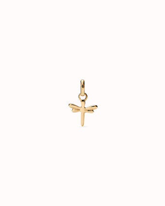 18K gold-plated dragonfly-shaped charm