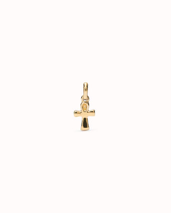 Charm bañado en oro 18k con forma de cruz