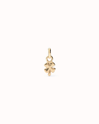 18K gold-plated clover-shaped charm