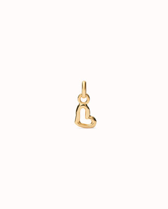 18K gold-plated heart-shaped charm