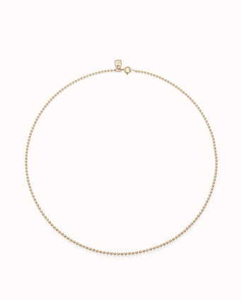 18K gold-plated mid-sized chain with beads