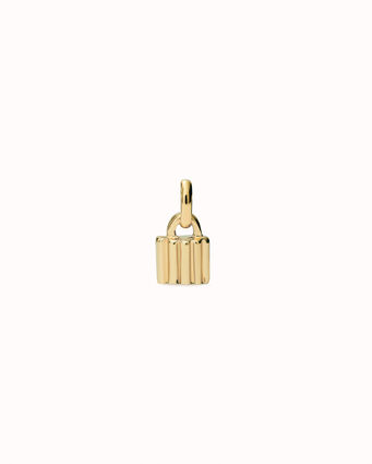 18K gold-plated padlock-shaped charm