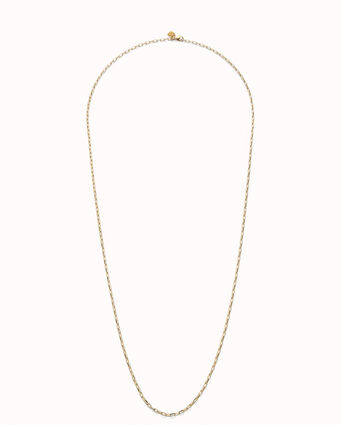 18K gold-plated long link chain