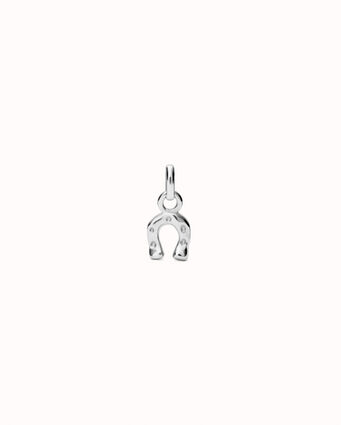 Sterling silver-plated horseshoe-shaped charm