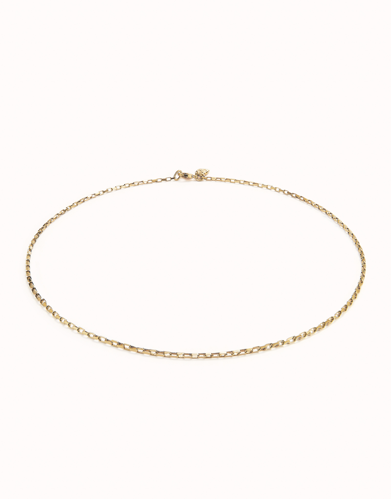 Short 18K gold-plated link chain, Golden, large image number null