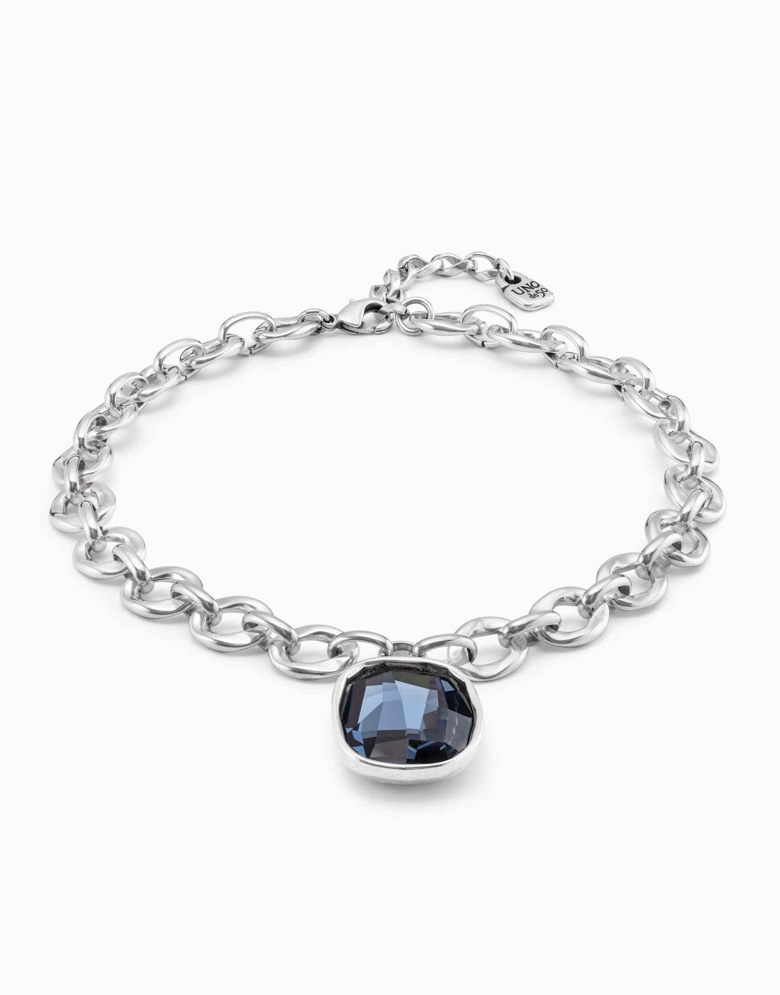 Sterling silver-plated short necklace and crystal | UNOde50