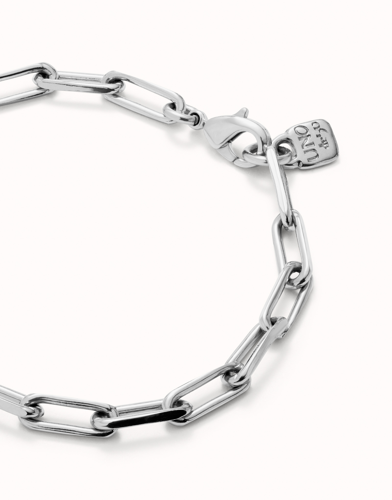 Bracciale con maglie grandi placcato argento Sterling., Argent, large image number null