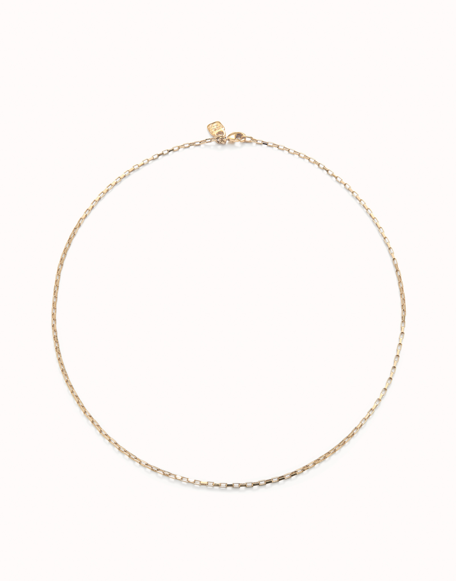 Short 18K gold-plated link chain, Golden, large image number null